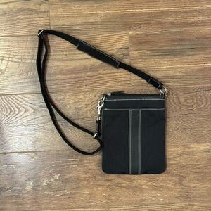 Coach Black Canvas and Leather Crossbody Bag